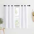 Draperies Curtains Panels (Pure White / 34"W x 48"L (Pack of 2))