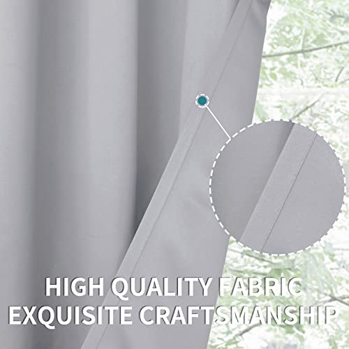Room Darkening Curtains 84 Inches Long (Light Grey / 52"W x 84"L (Pack of 2))
