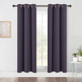 Bedroom Blackout Draperies Panels (Greyish Purple / 42"W x 72"L (Pack of 2))