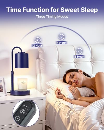 Dimmable Candle Warmer Lamp with Timer (Blue)