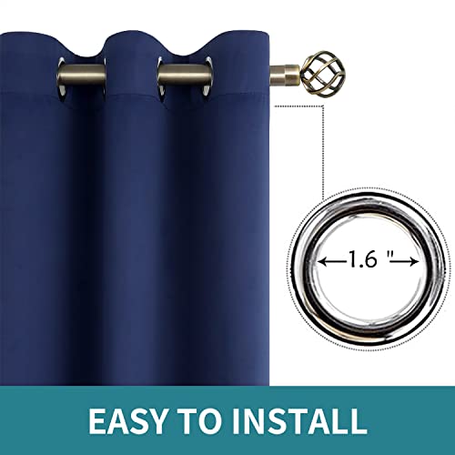 Blackout Curtains (Navy / 52"W x 120"L (Pack of 2))