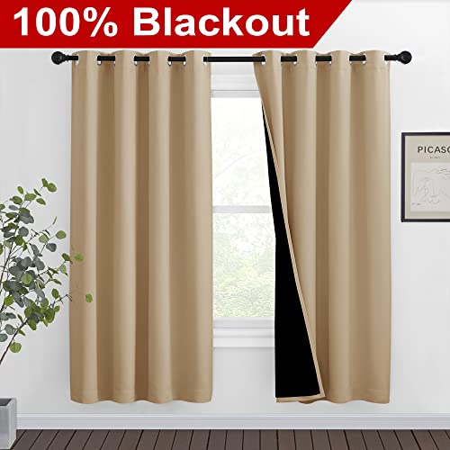 Living Room Completely Shaded Draperies (Biscotti Beige / 46"W x 72"L (Pack of 2))