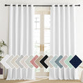 100% Absolutely Blackout Linen Curtains with Thermal Insulated Liner (62"W x 90"L (Pack of 2) / Greyish White)