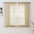 Beige Sheer Curtains 54 X 45 Inches Beige (Beige / 54"W x 45"L (Pack of 2))