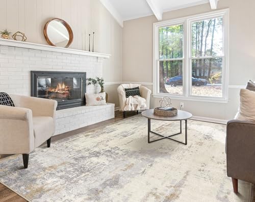 8x10 Washable Area Rug (Light Brown/Gray / 8' x 10' (Rectangular))