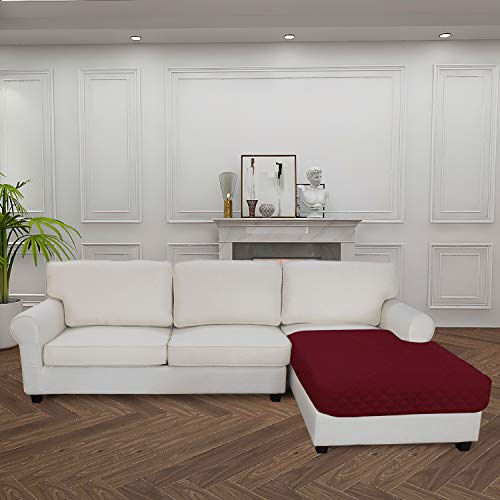 Sectional Couch Covers for Dogs L Shape Sofa Cover Reversible Sofa Slipcover Chaise Lounge Cover Furniture Protector Cover for Pets Dog Cat (42" x 68" / Christmas Red/Christmas Red)