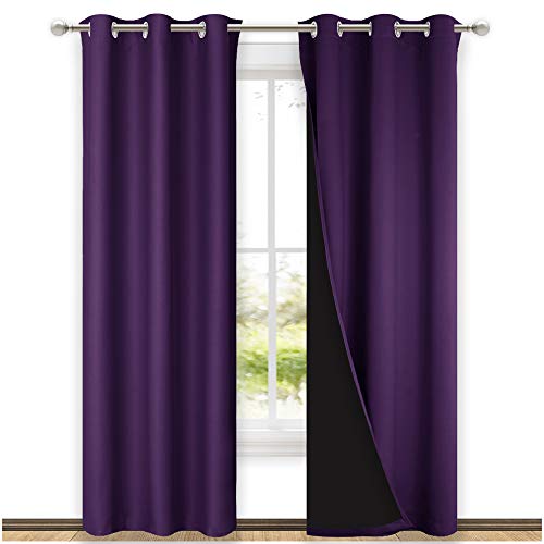 Royal Purple Full Shade Curtain Panels (Royal Purple / 37"W x 84"L (Pack of 2))