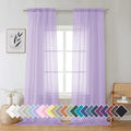 Light Purple Sheer Curtain Panels Pair Sold 96 Inch Length (42"W x 96"L (Pack of 2) / Lavender)