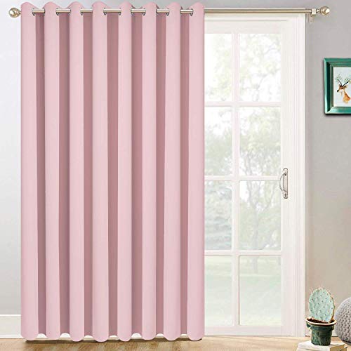 Pink Room Darkening Curtains 84 inch Sliding Door Drapes (Pink / 100"W x 84"L (Pack of 1))