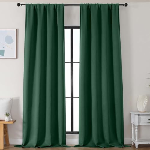 Ever Green Blackout Curtains for Bedroom 102 Inches Long 2 Panels (Ever Green / 50"W x 102"L (Pack of 2))