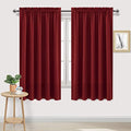 Blackout Curtains for Bedroom Living Room 52 x 63 Inch Long Burgundy (Burgundy / 52"W x 63"L (Pack of 2))
