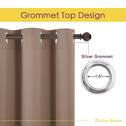 Window Draperies Blackout Curtain Panels (Cappuccino / 70"W x 84"L (Pack of 2))