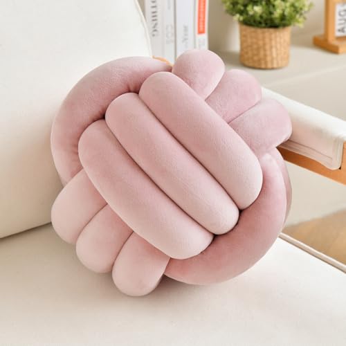 Knot Pillow Ball Dusty Pink 11 Inch Medium Decorative Throw Pillow (Medium - 11 inches / Dusty Pink)