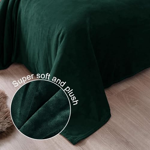 Soft Large Fleece Throw Blanket for Couch (Forest Green / Throw XL (50" x 70"))