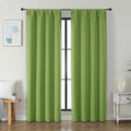 Ava Lime Blackout Curtains for Bedroom 84 Inch Length 2 Panels Set (Lime / 40"W x 84"L (Pack of 2))