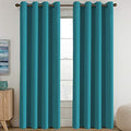 Window Treatment Blackout Curtains for Living Room Thermal Insulated Energy Saving Patio Door Curtains Grommet Panles (52"W x 96"L (Pack of 1) / Turquoise Blue)