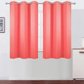 Coral Blackout Curtains 42 x 54 Inch Length Set of 2 Panels Grommet Bedroom Curtains for Living Room (Coral / 42"W x 54"L (Pack of 2))