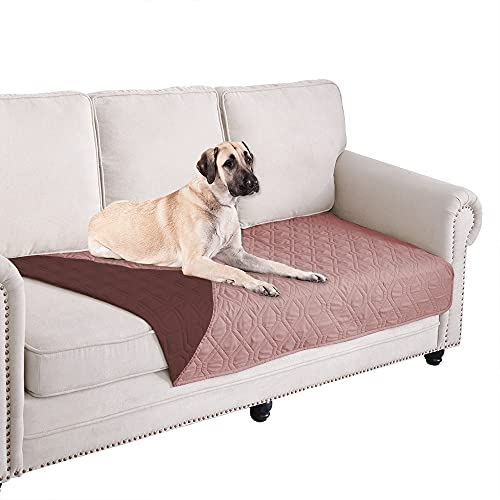 Waterproof Dog Bed Blankets Cover for Bed Couch Sofa Reversible (30x70 Inch (Pack of 1) / Pink+burgundy)