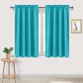 Blackout Curtains for Bedroom Living Room 52 x 54 Inch Long Turquoise (Turquoise / 52"W x 54"L (Pack of 2))