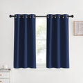 Blackout Curtains & Drapes for Kitchen (Navy / 34"W x 40"L (Pack of 2))