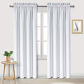 Blackout Curtains for Bedroom Living Room 38 x 84 Inch Long 2 Panels (Greyish White / 38"W x 84"L (Pack of 2))