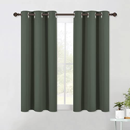 Shack Blackout Curtains 54 inches Long (Dark Mallard / 42"W x 54"L (Pack of 2))