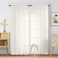 Ivory Sheer Curtains 84 Inches Long 2 Panels (42"W x 84"L (Pack of 2) / Ivory)