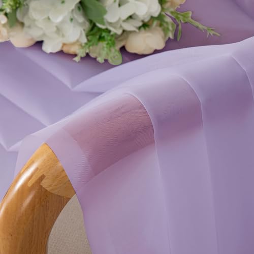 Lilac Sheer Curtains 45 Inch Long 2 Panels (Lilac / 42"W x 45"L (Pack of 2))