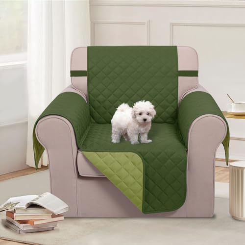 Reversible Recliner Chair Covers (Huntergreen/Sage / 23''armchair)