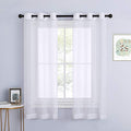 Sheer Curtains 63 inch Length (White / 37"W x 63"L (Pack of 2))