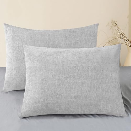 Decorative Throw Pillow Covers 26 X 20 Inches Moonbeam Gray (26" x 20" (Pack of 2) / Moonbeam Gray)