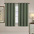 Blackout Curtain for Living Room Thermal Insulated Window Treatment Curtain 54 inch Length Energy Saving Solid Grommet Top Blackout Drape (52"W x 54"L (Pack of 1) / Bronze Green)