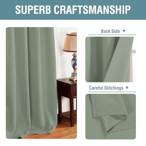 Blackout Curtain for Living Room Thermal Insulated Window Treatment Curtain Extra Long 84 inch Length Energy Saving Solid Grommet Top Blackout Drape (52"W x 84"L (Pack of 1) / Cyan)