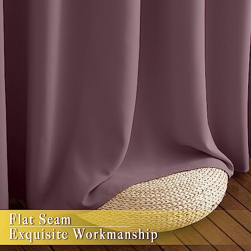 Wide Curtain 84 inch Length for Living Room (Dry Rose / 80"W x 84"L (Pack of 1))