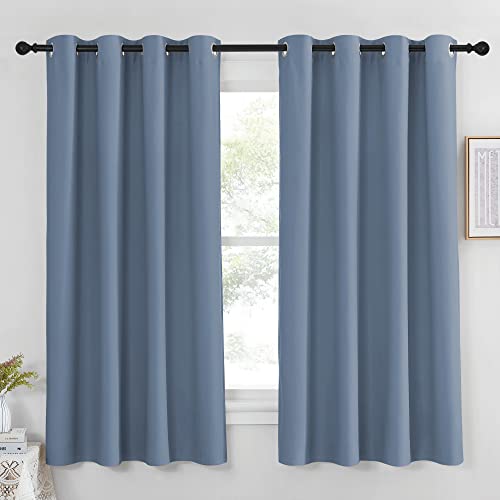 Blackout Curtain & Drape (Stone Blue / 52"W x 63"L (Pack of 1))