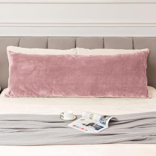Body Pillow Cover with Zipper (Dusty Pink / 54" x 20" (Pack of 1))