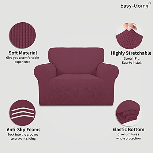 Stretch Oversized Chair Slipcover with Arm Washable ASH Rose (Small-XL Chair / Ash Rose)