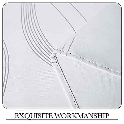 Greyish White Room Darkening Print Curtain Panels (1 - Greyish White / 52"W x 63"L (Pack of 2))