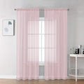 Blush Pink Sheer Curtains 78 Inches Long 2 Panels Set for Living Room (Blush Pink / 42"W x 78"L (Pack of 2))