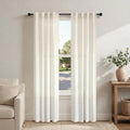 Natural Linen Boho Curtains 84 Inch Length 2 Panels Cream Ivory Light Filtering Semi Sheer Panels Floor Length Drapes for Bedroom Living Room Back Tab Pocket 34 x 84 Inch Long 7FT 7 FT Tall (34"W x 84"L (Pack of 2) / Natural)
