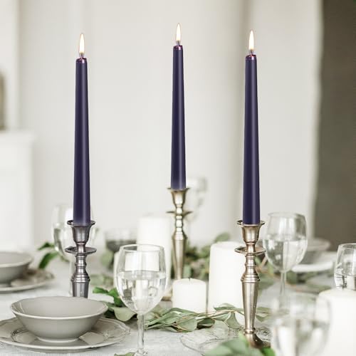 0.87×10 Inch Dark Blue Taper Candles (Dark blue)