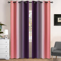Blackout Ombre Dark Pink Dark Purple Curtains 52x84Inch (52"W x 84"L (Pack of 2) / Dark Pink Dark Purple)