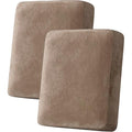 Velvet Stretch Couch Cushion Cover Plush Cushion Slipcover for Chair Loveseat Sofa Cushion Furniture Protector Seat Cushion Sofa Cover (Camel / 2 Cushion Loveseat)