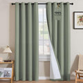 100% Blackout Linen Curtains 108" L Heathered Dried Sage (Heathered Dried Sage / 52"W x 108"L (Pack of 2))