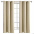 Beige Room Darkening Curtains 63 Inch for Bedroom (Beige / 42"W x 63"L (Pack of 2))
