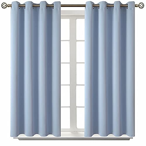 Blackout Curtains for Living Room (Spa Blue / 52"W x 45"L (Pack of 2))