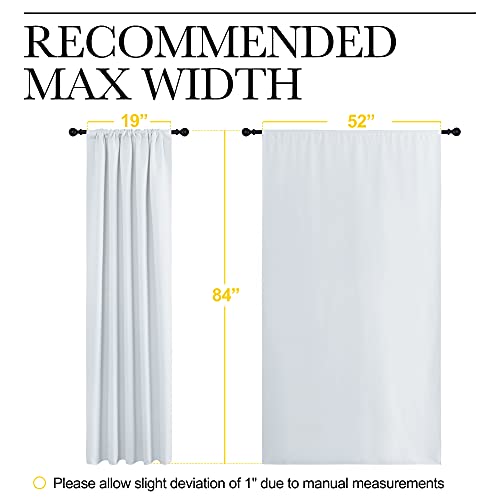Greyish White Bedroom Curtain Panels (Greyish White / 52"W x 84"L (Pack of 2))
