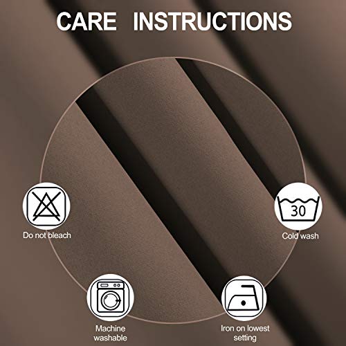 Blackout Curtains 52 x 45 inch (Chocolate Brown / 52"W x 45"L (Pack of 2))
