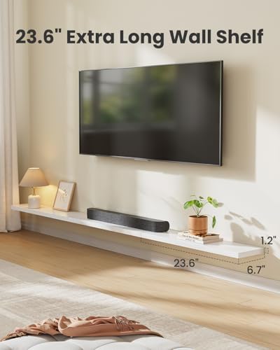 Amada 23.6" Floating Shelves for Wall Decor & Storage (White / 23.6 Inches)