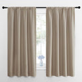 2 Panels Blackout Curtains (Soft Taupe / 42"W x 63"L (Pack of 2))